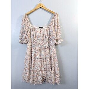 Trixxi Floral Mini Ruffled Tiered Sundress Size XL